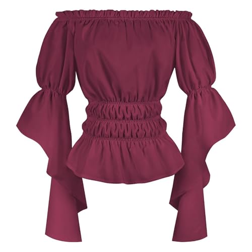 Elegantes Cosplay-Kostüm, Gothic-Spitze, gekräuseltes, schulterfreies Kleid für Halloween-Party, Abendbankett Anime Cosplay Kostüme Für Frauen Gemacht von Generic