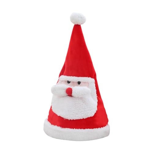 Elektrische Weihnachtsmütze mit Musik, Weihnachtsmannmütze, Kopfbedeckung, Partyhut für festliche Feiertage von Generic