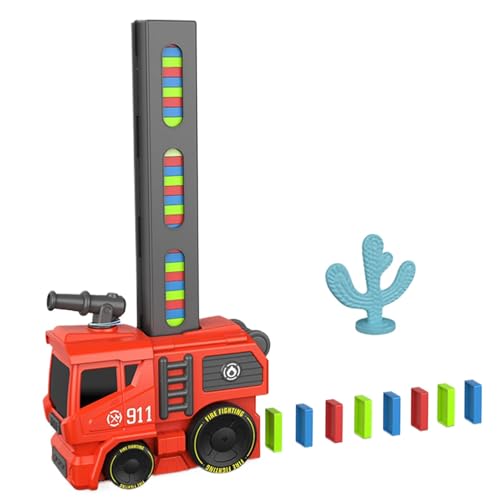 Elektrischer Zug Domino, Zug Dominoset, Domino Zug Bausteine Set, Kreatives Dominospiel für von Generic
