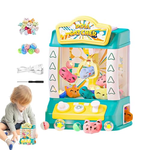 Elektrisches Spielzeug mit Klauenmaschine, kleine elektrische Spielzeugmaschine zum Fangen von Puppen | Elektronisches Lernspielzeug mit Licht und Musik für Kinder ab 3 Jahren von Generic