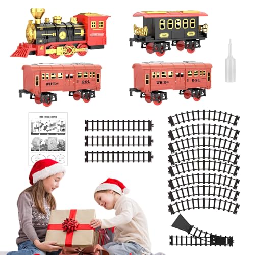 Elektrisches Zug-Set, elektrischer Zug für Kinder, klassisches elektrisches Zug-Set mit Spielzeug-Sound, batteriebetriebene Eisenbahn-Spielzeug-Lokomotive, Weihnachtsspielzeug für Mädchen und Jungen Elektrisches Zug-Set, elektrischer Zug für Kinder, klassisches elektrisches Zug-Set mit Spielzeug-Sound, batteriebetriebene Eisenbahn-Spielzeug-Lokomotive, Weihnachtsspielzeug für Mädchen und Jungen von Generic