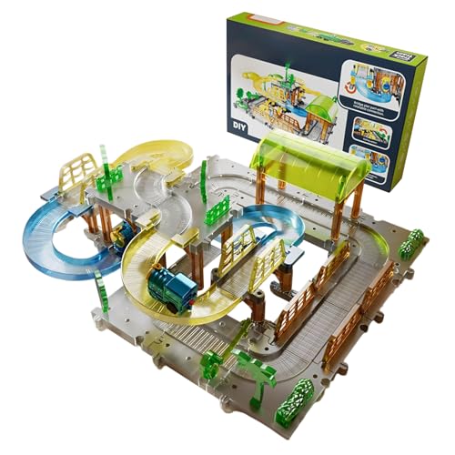 Elektrisches Zugset,Elektrische Kinder Eisenbahn | Lernspielzeug Für Innenaktivitäten Draußenspiel Stadt Bauernhof Geschenk Weihnachten Elektrisches Zugset,Elektrische Kinder Eisenbahn | Lernspielzeug Für Innenaktivitäten Draußenspiel Stadt Bauernhof Geschenk Weihnachten von Generic
