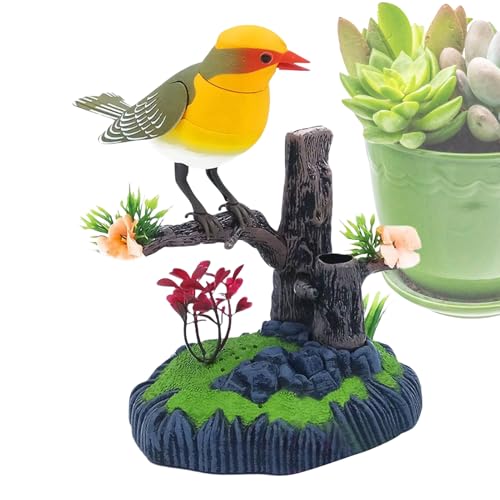 Elektronische Vögel - Vogelkatze Spielzeug | Bewegender Vogelspielzeug | Netter Chirp Stifthalter | 18x16x11cm Dekorative Realistische Haustier Vögel Für Schulkinder Schlafzimmer Wohnzimmer Küche Erwa von Generic