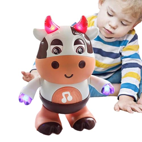 Elektronisches Kuhspielzeug - Leuchtt Baby singen und Tanzt Roboterspielzeug, süße Musik interaktiver Spielzeug mit abnehmbaren Armen, Kinderfeiertagsgeschenke für Osterei -Füllung von Generic