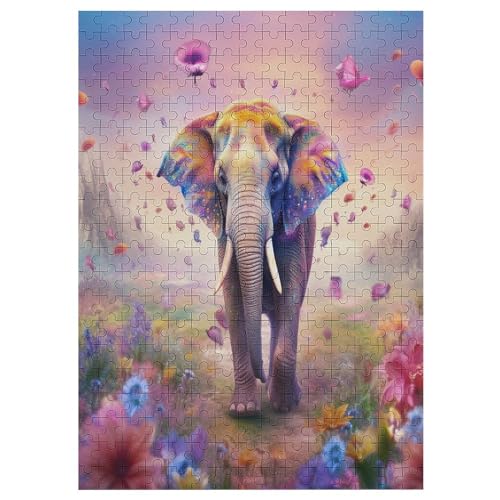 Elephant - 1000 Teile Puzzle – - Hochauflösendes - Gelegenheitsspiel – 1000 Teile Holzpuzzle 300 PCS von Generic