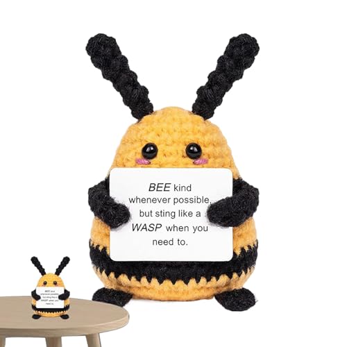 Emotionale Unterstützung Biene - Emotionale Unterstützung Bienenstrickpuppe, kleine positive Häkelbiene auf Tisch | Bücherregal, Kinderzimmer Emotionale Unterstützung Biene - Emotionale Unterstützung Bienenstrickpuppe, kleine positive Häkelbiene auf Tisch | Bücherregal, Kinderzimmer von Generic