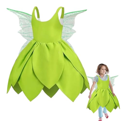 Enchanted Fairy Outfit - Halloween -Kleid mit Flügeln und Blumenringen | Girls Princess Kostüm Set für Schultänze, Geburtstagsfeiern, Urlaubsveranstaltungen, Rollenspiele Spaß, thematische Versammlung Enchanted Fairy Outfit - Halloween -Kleid mit Flügeln und Blumenringen | Girls Princess Kostüm Set für Schultänze, Geburtstagsfeiern, Urlaubsveranstaltungen, Rollenspiele Spaß, thematische Versammlung von Generic
