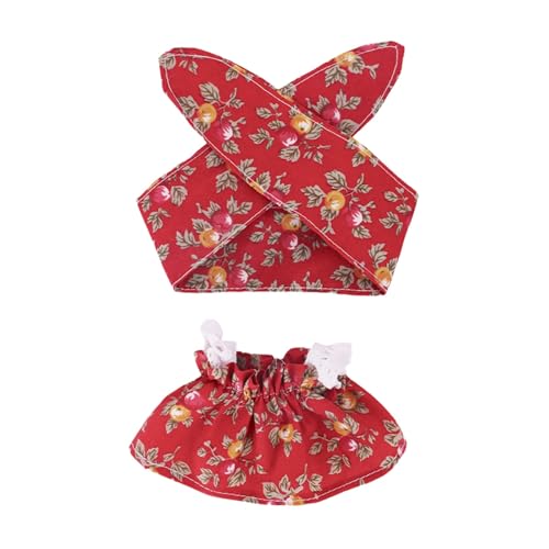 Entzückende Puppe im Blumenkleid mit Haarband, weicher Stoffbegleiter, perfekt für Kinder ab 3 Jahren Qmh262 (B, One Size) von Generic