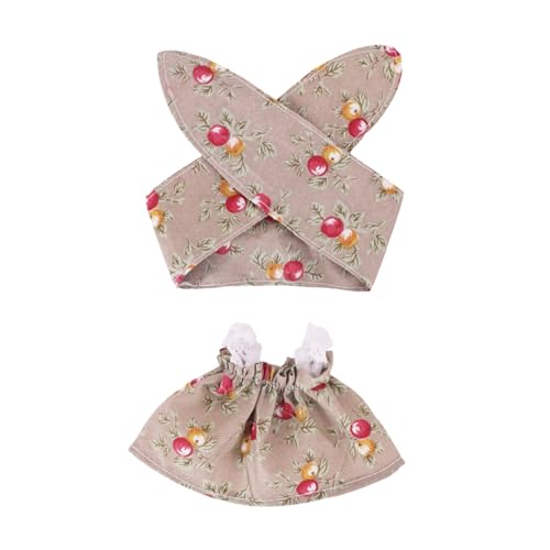 Entzückende Puppe im Blumenkleid mit Haarband, weicher Stoffbegleiter, perfekt für Kinder ab 3 Jahren Qmh262 (C, One Size) von Generic