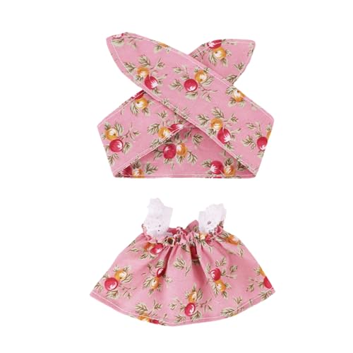 Entzückende Puppe im Blumenkleid mit Haarband, weicher Stoffbegleiter, perfekt für Kinder ab 3 Jahren Qmh262 (D, One Size) von Generic