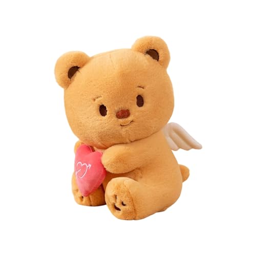 Entzückender Engelbär mit Glitzer und Weichheit zum Kuscheln und Verschenken (Brown, 23cm) von Generic