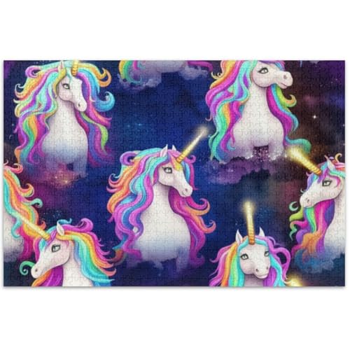 Erwachsenen-Puzzle, 500 Teile, niedliche Einhörner, Geschenke für Puzzle-Liebhaber, lustiges Prime-Puzzle, Tierkunst-Puzzle, 50 x 37 cm von Generic