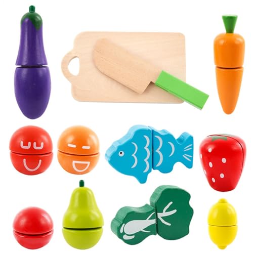Essensspiel aus , Set zum Schneiden von Obst und Gemüse aus – Rollenspiel, Kochen, Küchenzubehör, Spielzeug mit gefälschten Lebensmitteln für Kleinkinder ab 3 Jahren Essensspiel aus , Set zum Schneiden von Obst und Gemüse aus – Rollenspiel, Kochen, Küchenzubehör, Spielzeug mit gefälschten Lebensmitteln für Kleinkinder ab 3 Jahren von Generic