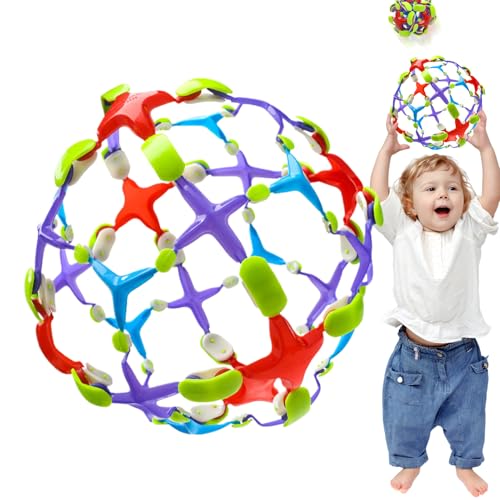 Expanding Ball, Atembälle Für Kinder | Bunt Erweiterbarer Magischer Zappel Kugel Ball,Teleskopspielzeug Für Kinder, Outdoor -Zappel -Party -Requisiten Für Atemübungen Und Spielen von Generic