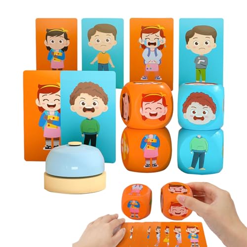 Expression-Puzzle-Bausteine, Bausteine, die das Gesicht wechseln – verschiedene Gesellschaftsspiele mit Bell, 4 x Bausteine, Lernpuzzle für Kinder ab 3 Jahren Expression-Puzzle-Bausteine, Bausteine, die das Gesicht wechseln – verschiedene Gesellschaftsspiele mit Bell, 4 x Bausteine, Lernpuzzle für Kinder ab 3 Jahren von Generic