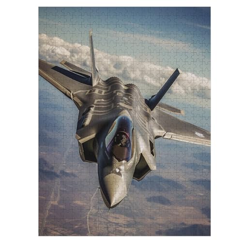 F 35 Fighter - 1000 Teile Puzzle – - Hochauflösendes - Gelegenheitsspiel – 1000 Teile Holzpuzzle 500 von Generic