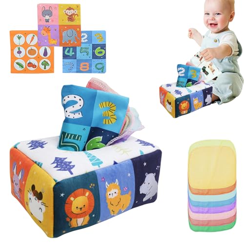 Fabric -Box -Spielzeug für Kinder - Senseorial Game mit farbenfrohen Taschentüchern zum Ziehen, beschichtetes Papier für taktile Entwicklung | Sensorisches Bildungsspielzeug für Babys, Fabric -Box -Spielzeug für Kinder - Senseorial Game mit farbenfrohen Taschentüchern zum Ziehen, beschichtetes Papier für taktile Entwicklung | Sensorisches Bildungsspielzeug für Babys, von Generic