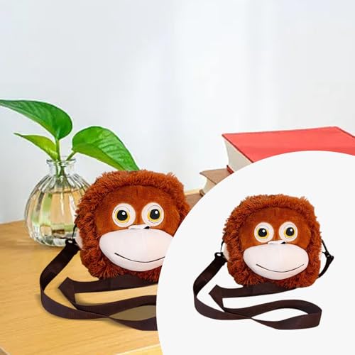 Factorys Toy Affen-Rucksack-, lustige Simulation, kleine Affenpuppe, Kinderspielzeug, Puppenstoff. (Brown, 22cm) von Generic