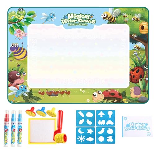 Factorys wiederholt Wassermalerei-Decke, Leinwandkissen, Wasserschreibtuch, Lerndecke, 5 ml (Green, 100x80cm) von Generic
