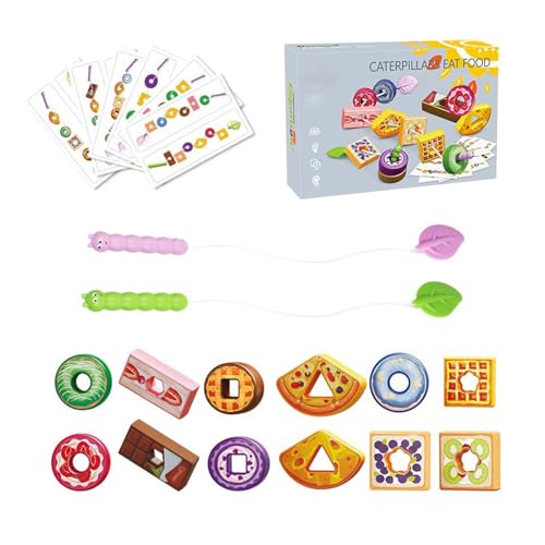 Fädelperlen-Set – Kunststoff-Fädelperlen In Verschiedenen Formen Und Farben, Spielzeug Für Die Ergotherapie | Förderung Der Feinmotorik, Spielzeug Für Kinder Ab 3 Jahren von Generic