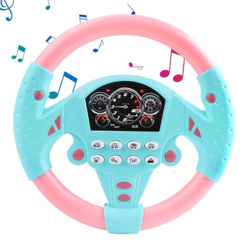 Fahrlenkrad - Tragbarer Fahrcontroller | 360 Grad drehbares Lenkrad, Kinderfahrrad mit Musiklicht, Lenksteuerung f?r Kleinkinder, 20 x 20 x 5 cm von Generic