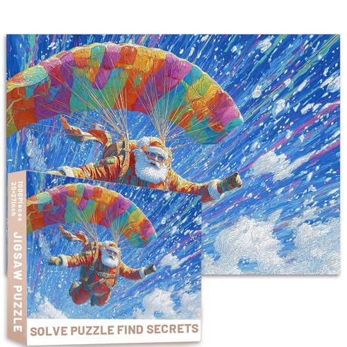 Fallschirmspringer-Puzzle mit Fallschirmspringen, 1000 Teile, Weihnachtsabenteuer, Erwachsenen-Puzzle, herausfordernde Familienaktivitäten, buntes Bastelpuzzle für Heimdekoration, Geschenke Fallschirmspringer-Puzzle mit Fallschirmspringen, 1000 Teile, Weihnachtsabenteuer, Erwachsenen-Puzzle, herausfordernde Familienaktivitäten, buntes Bastelpuzzle für Heimdekoration, Geschenke von Generic