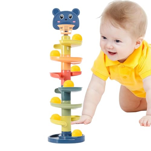 Fallturm mit Kugeln, Wirbelturm zum Herunterfallen und Kugellagern – Bälle Rampe, Whirling Stack and Toss Spiel für Kleinkinder, Aktivitätsspielzeug Fallturm mit Kugeln, Wirbelturm zum Herunterfallen und Kugellagern – Bälle Rampe, Whirling Stack and Toss Spiel für Kleinkinder, Aktivitätsspielzeug von Generic