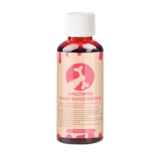 Falsches Blut | 50 ml waschbares Halloween-Blut – Blutspritzer Kostüm, Vampirblut-Make-up, gefälschte Blut-Accessoires, Strumpfhosen für Halloween, Spritzer Kostüm von Generic