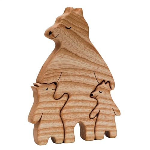 Familienpuzzle Bär aus Holz, niedliche Holzpuzzles, einzigartige Sammlungen für Mama, Cartoon-Einweihungsdekorationen, Heimdekoration, Dekoration Familienpuzzle Bär aus Holz, niedliche Holzpuzzles, einzigartige Sammlungen für Mama, Cartoon-Einweihungsdekorationen, Heimdekoration, Dekoration von Generic