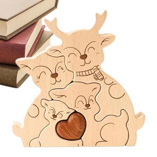 Familienpuzzle aus Holz, Holzpuzzle, pädagogisches Familienpuzzle mit Elch, Kunstpuzzle, lustiges Holzpuzzle für Familie, Freunde, Kollegen, Weihnachten Familienpuzzle aus Holz, Holzpuzzle, pädagogisches Familienpuzzle mit Elch, Kunstpuzzle, lustiges Holzpuzzle für Familie, Freunde, Kollegen, Weihnachten von Generic