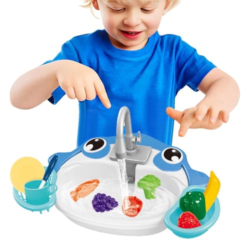 Fantasie-Set für Küchenspüle, Spielzeug für Küchenspüle, Spielzeug zum Spielen mit elektrischem Geschirrspüler für Kinder | Küchenspüle mit Spielzeugfutter und Utens Fantasie-Set für Küchenspüle, Spielzeug für Küchenspüle, Spielzeug zum Spielen mit elektrischem Geschirrspüler für Kinder | Küchenspüle mit Spielzeugfutter und Utens von Generic