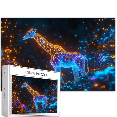 Fantasy Giraffe 1000 Teile Puzzle für Erwachsene, Märchenstil, Kunst-Puzzle, bunte DIY-Puzzles für Heimdekoration, Geschenke, Familienpuzzle, perfekt für Spieleabende, 70 × 50 cm Fantasy Giraffe 1000 Teile Puzzle für Erwachsene, Märchenstil, Kunst-Puzzle, bunte DIY-Puzzles für Heimdekoration, Geschenke, Familienpuzzle, perfekt für Spieleabende, 70 × 50 cm von Generic