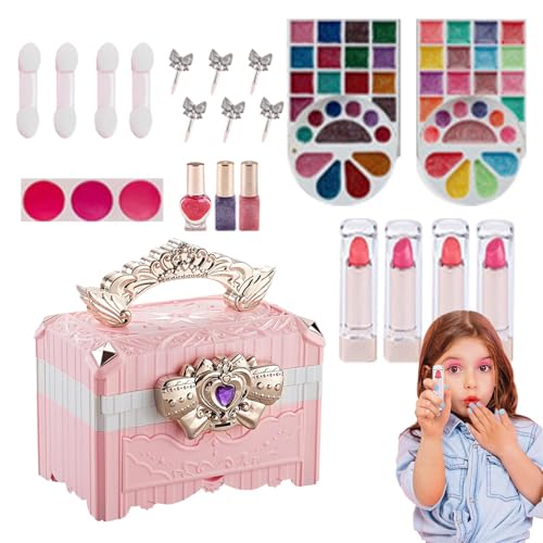 Fantasy-Spiel Make-up Spielzeug Make-up Set für Mädchen | Kleines Mädchen Prinzessin Cosplay Make-up Set,Multifunktionales Spielhaus Spielzeug für Neujahr, Kindertag, Weihnachten, Geburtstag von Generic