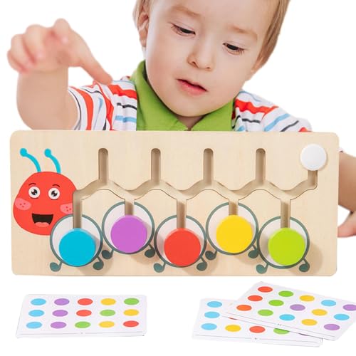 Farbabstimmungspuzzle, Farbsortierspielzeug aus Holz | Farbabgleich-Puzzlespielzeug, Caterpillar Maze Sortierspielzeug von Generic