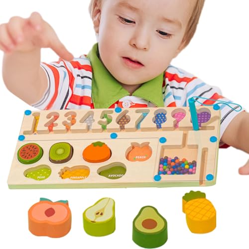 Farbabstimmungstafel, Zählpuzzletafel, sortiertes 2-in-1-Spielzeug, kognitives Puzzle-Spielzeug, Zahlenabgleich, Lernspiel für die von Generic