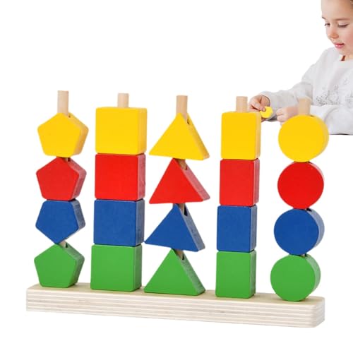 Farbiges Sortierspielzeug für Kinder von 1 bis 3 Jahren, zum Auffädeln von Perlen für Kinder von 1 bis 3 Jahren, Spielzeugklassifizierung, Holzspielzeug zum Stapeln von Babys, stapelbares Farbiges Sortierspielzeug für Kinder von 1 bis 3 Jahren, zum Auffädeln von Perlen für Kinder von 1 bis 3 Jahren, Spielzeugklassifizierung, Holzspielzeug zum Stapeln von Babys, stapelbares von Generic