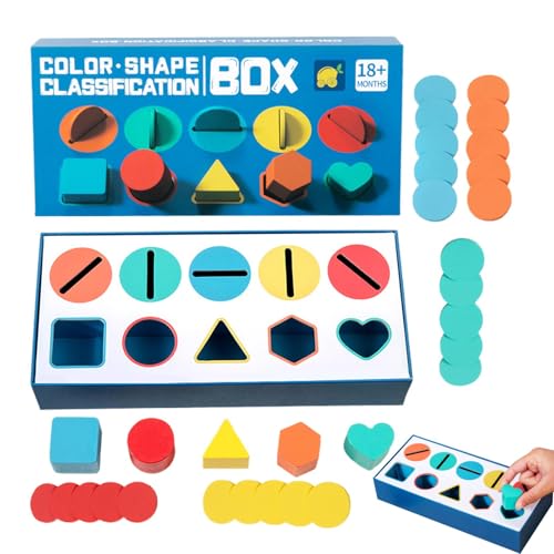 Farbiges Sortierspielzeug für Kinder von 3 bis 5 Jahren, Farbsortierspielzeug, Sortierspielzeug für Holzformen, sensorisches Spielzeug Farbiges Sortierspielzeug für Kinder von 3 bis 5 Jahren, Farbsortierspielzeug, Sortierspielzeug für Holzformen, sensorisches Spielzeug von Generic