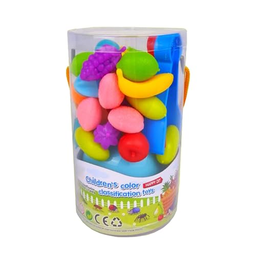 Farbklassifizierungsset - Spielzeug zum Kombinieren von Fruchtfarben, Lernspiel für Kinder | Langlebiges Spielzeug für frühkindliche Zählaktivitäten Farbklassifizierungsset - Spielzeug zum Kombinieren von Fruchtfarben, Lernspiel für Kinder | Langlebiges Spielzeug für frühkindliche Zählaktivitäten von Generic