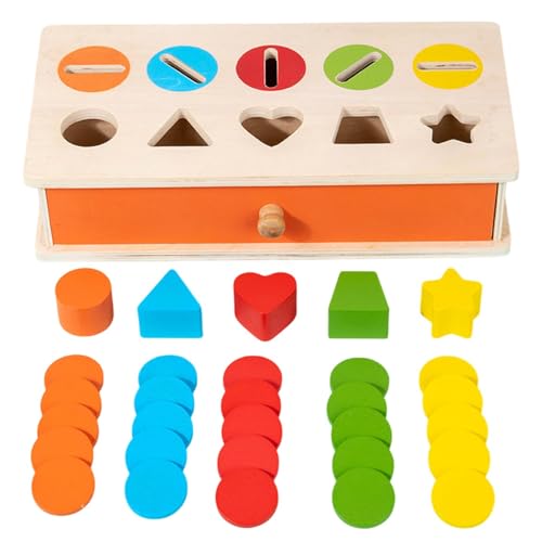 Farblich abgestimmtes Sortierspielzeug, pädagogisches Spielzeug für Feinmotorik, Formen-Sortierpuzzle, sensorisches Farbsortierspiel, Spielzeug A von Generic