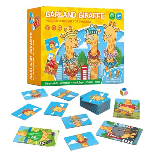Farblich abgestimmtes Spielzeug, Spielzeug zum Sortieren von Farben, passendes Spielzeug mit Cartoon-Giraffenmuster, Lernspiel für Vorschule, Brettspiel von Generic