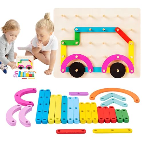 Farblich sortiertes Spiel, Puzzles in Form von Lochplatten aus , Set mit perforierten Paneelen, passend zum Bauen, kreative Blöcke für das Aktivitätsspiel zum Sortieren der Säulen von Generic