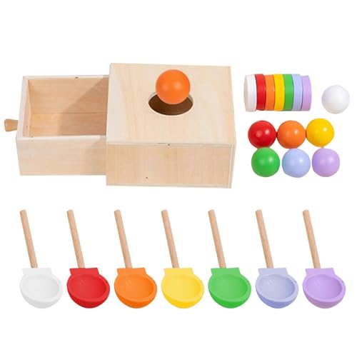 Farbsortierkiste, Holzbox -Spielzeug - Schubladenstyp -Farbsortier -Matching -Box -Spielzeug | 7 Farbe der Kugeln werfen Spiele für Eltern-Kind-Interaktion zu Farbsortierkiste, Holzbox -Spielzeug - Schubladenstyp -Farbsortier -Matching -Box -Spielzeug | 7 Farbe der Kugeln werfen Spiele für Eltern-Kind-Interaktion zu von Generic