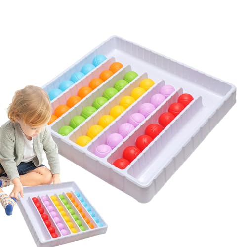 Farbsortierspielzeug, Ballsortierspielzeug, Farbsortier-Puzzlespiel für, Lernspiel | Interaktives Regenbogenkugel-Lernspielzeug, Farbsortierkugel von Generic