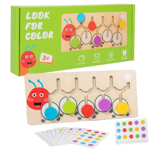 Farbsortierspielzeug aus Holz, farblich passendes Puzzlebrett, Farblern-Puzzle-Spielbrett – Raupen-Labyrinth-Farbsortierspielzeug, Puzzle Farbsortierspielzeug aus Holz, farblich passendes Puzzlebrett, Farblern-Puzzle-Spielbrett – Raupen-Labyrinth-Farbsortierspielzeug, Puzzle von Generic