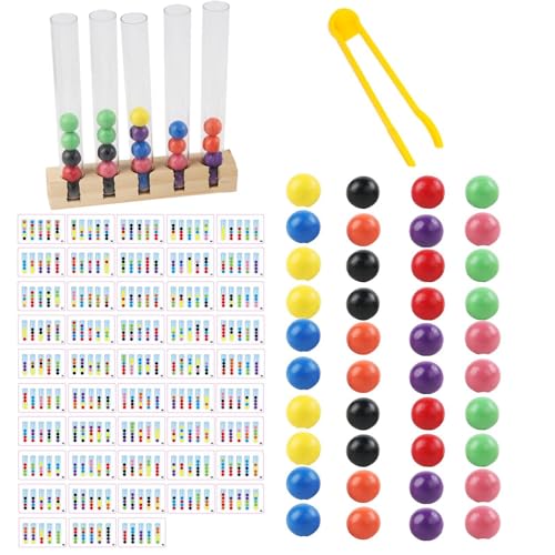 Farbsortierspielzeug für Kinder: Reagenzglas-Set mit Perlen und Kugel-Clip, Farbsortierungsset | frühes Lernspielzeug für die Entwicklung von Generic
