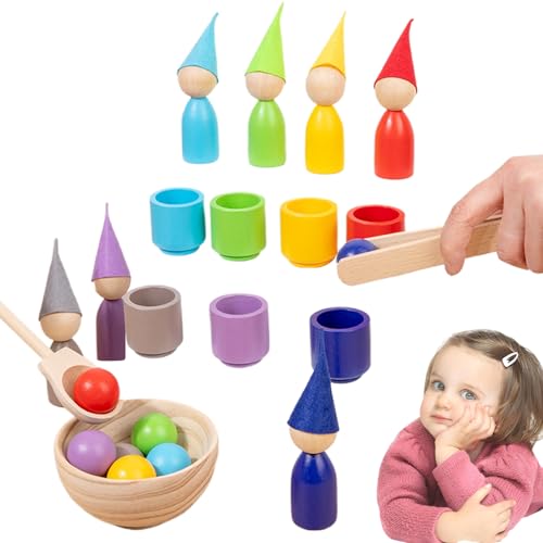 Farbsortiertassen, Farbsortierer, sensorisches Spielzeug | Sortierspiele aus Holz, sensorisches Lernspielzeug – Regenbogen-Ballbecher, interaktives Zählen der Spiele für Kleinkinder Farbsortiertassen, Farbsortierer, sensorisches Spielzeug | Sortierspiele aus Holz, sensorisches Lernspielzeug – Regenbogen-Ballbecher, interaktives Zählen der Spiele für Kleinkinder von Generic