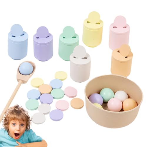 Farbsortierung, sensorisches Spielzeug, Farbsortier-Spielzeug, Sortierspiele aus Holz, sensorisches Lernspielzeug, Regenbogen-Ballbecher, interaktives Zählen der Spiele für Kleinkinder Farbsortierung, sensorisches Spielzeug, Farbsortier-Spielzeug, Sortierspiele aus Holz, sensorisches Lernspielzeug, Regenbogen-Ballbecher, interaktives Zählen der Spiele für Kleinkinder von Generic