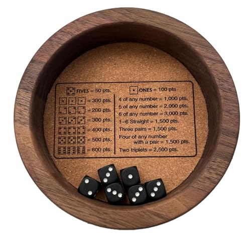 Farkle Würfelspiel-Begleiter | Sichere Kanten verhindern, DASS Würfel von Standardspielwürfeln herunterrollen, tragbare Würfelrollmatte mit Filzoberfläche für Partys mit Familie und Freunden Farkle Würfelspiel-Begleiter | Sichere Kanten verhindern, DASS Würfel von Standardspielwürfeln herunterrollen, tragbare Würfelrollmatte mit Filzoberfläche für Partys mit Familie und Freunden von Generic