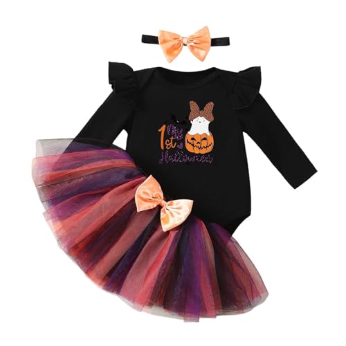 FaschingskostüMe Kinder MäDchen 1 Jahr Halloween KostüM Kleinkinder Jungen Girls Dress HalloweenkostüM Baby Leggings Cosplay Kids 104 First Birthday Outfit Girl TüLlrock Weiß Baby-KostüM von Generic