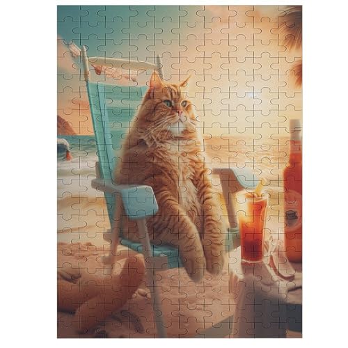 Fat Cat Puzzle 200 - Erwachsenenpuzzle Mit - Geschicklichkeitsspiel Für Die Ganze Familie - Ideal Als Holzpuzzle von Generic